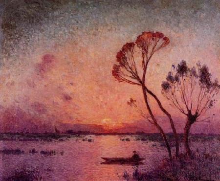 unknow artist Sunset in Briere I oil painting picture